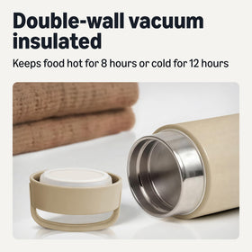 Amazon Basics thermos leakproof lid prevents spills during transport