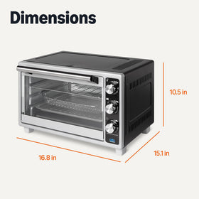 Amazon Basics toaster oven crumb tray for easy cleaning after cooking.