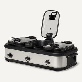 Amazon Basics glass lids help monitor cooking progress while keeping heat steady.