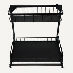 Amazon Basics rust-resistant black finish keeps under-sink clutter ready for daily use