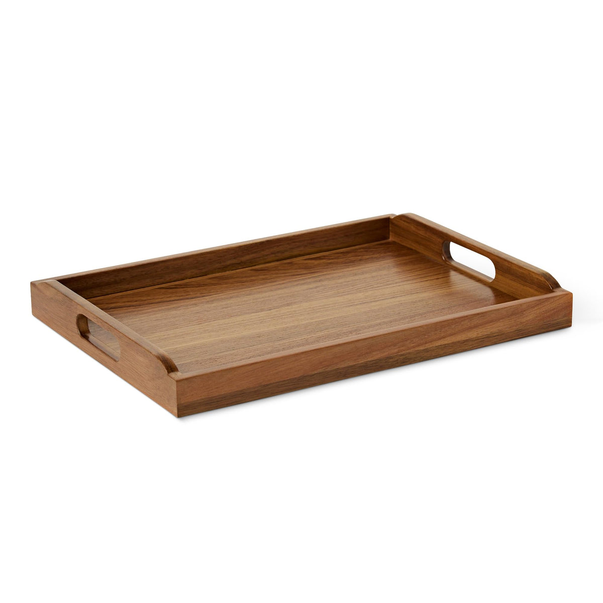 Amazon Basics wooden serving tray with handles for easy carrying and rustic presentation
