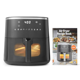 Amazon Basics 6-quart air fryer basket suitable for family meals