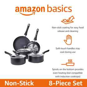 Amazon Basics 10-inch ceramic non-stick fry pan for searing and sautéing with even heat