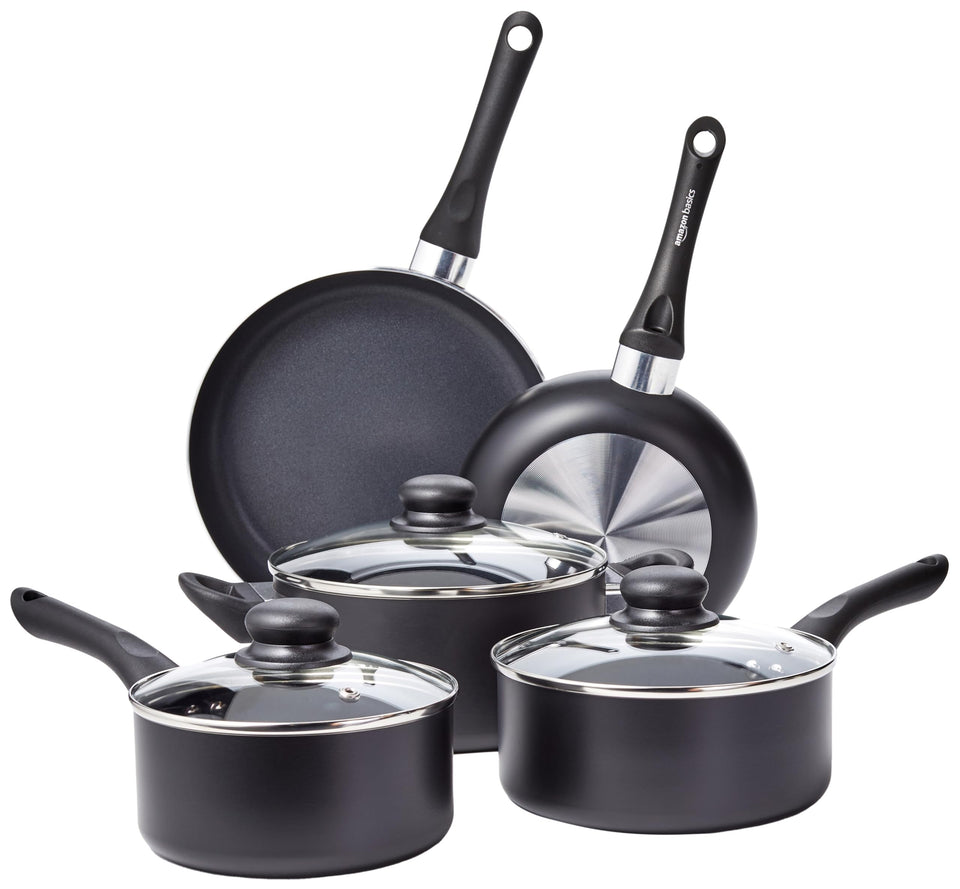 Amazon Basics 8-inch ceramic non-stick fry pan with smooth surface for easy release