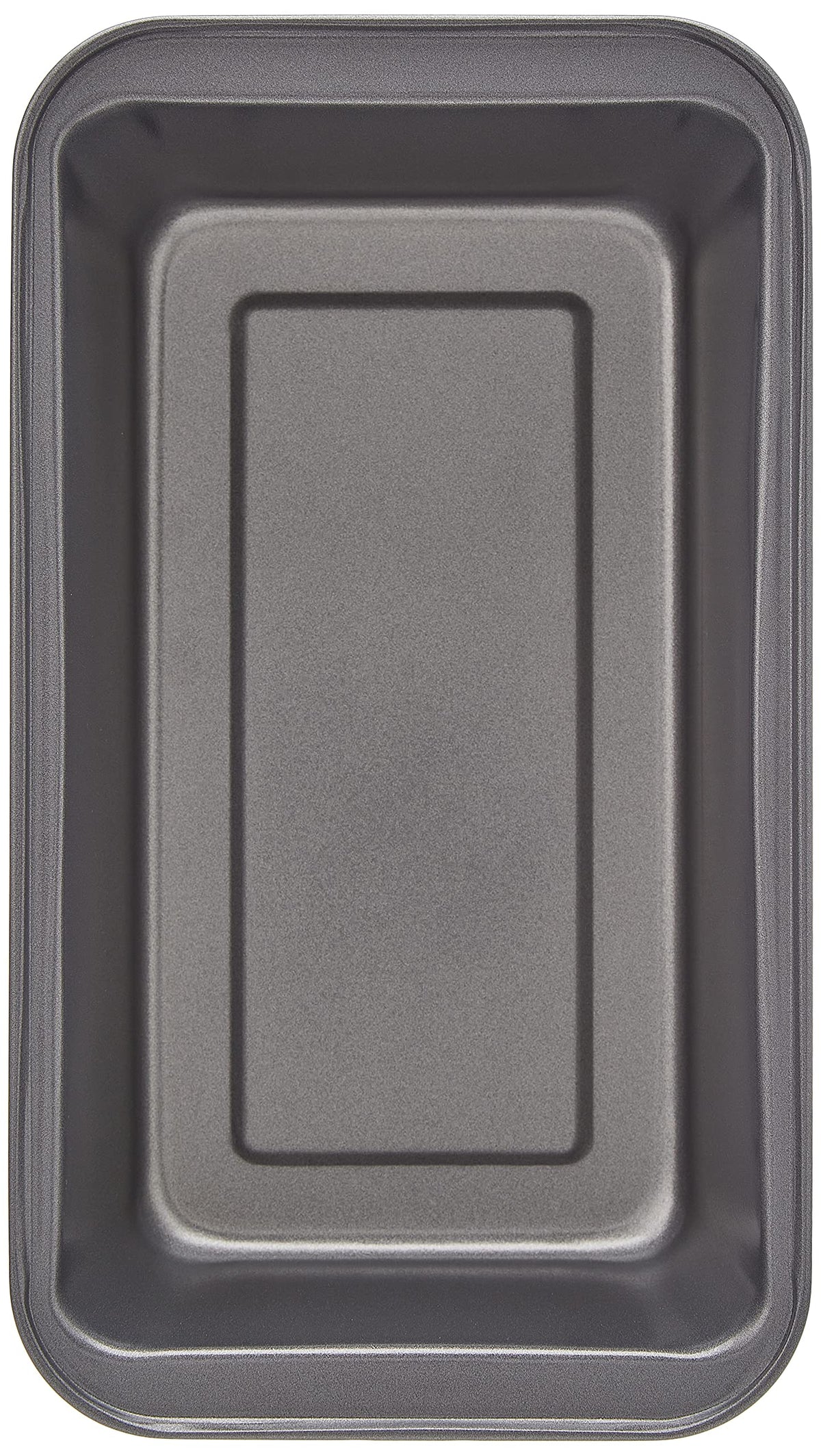 Amazon Basics nonstick bread loaf pan interior coating facilitates easy release.