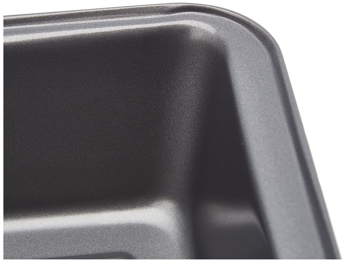 Amazon Basics oven-safe loaf pan in gray, heat safe to 428°F for consistent browning.