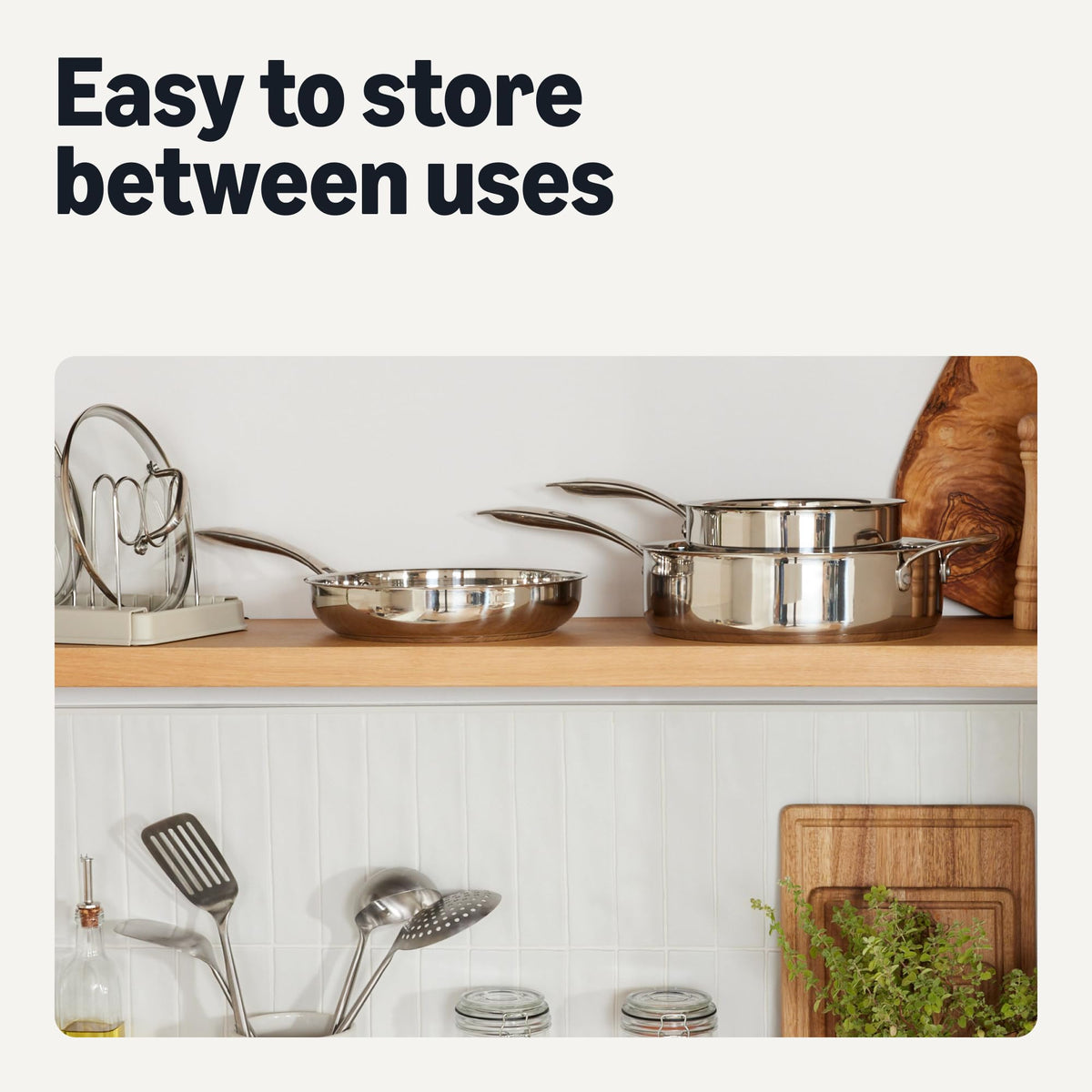 Amazon Basics vented glass lid helps monitor food while cooking