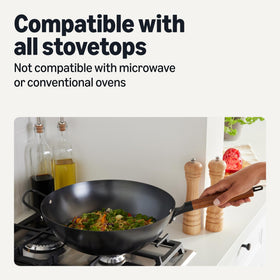 Amazon Basics pre-seasoned surface heats evenly for searing and quick cooking.