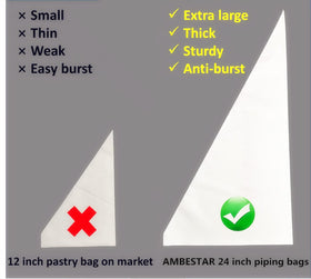 Ambestar easy-grip textured surface prevents slipping during icing