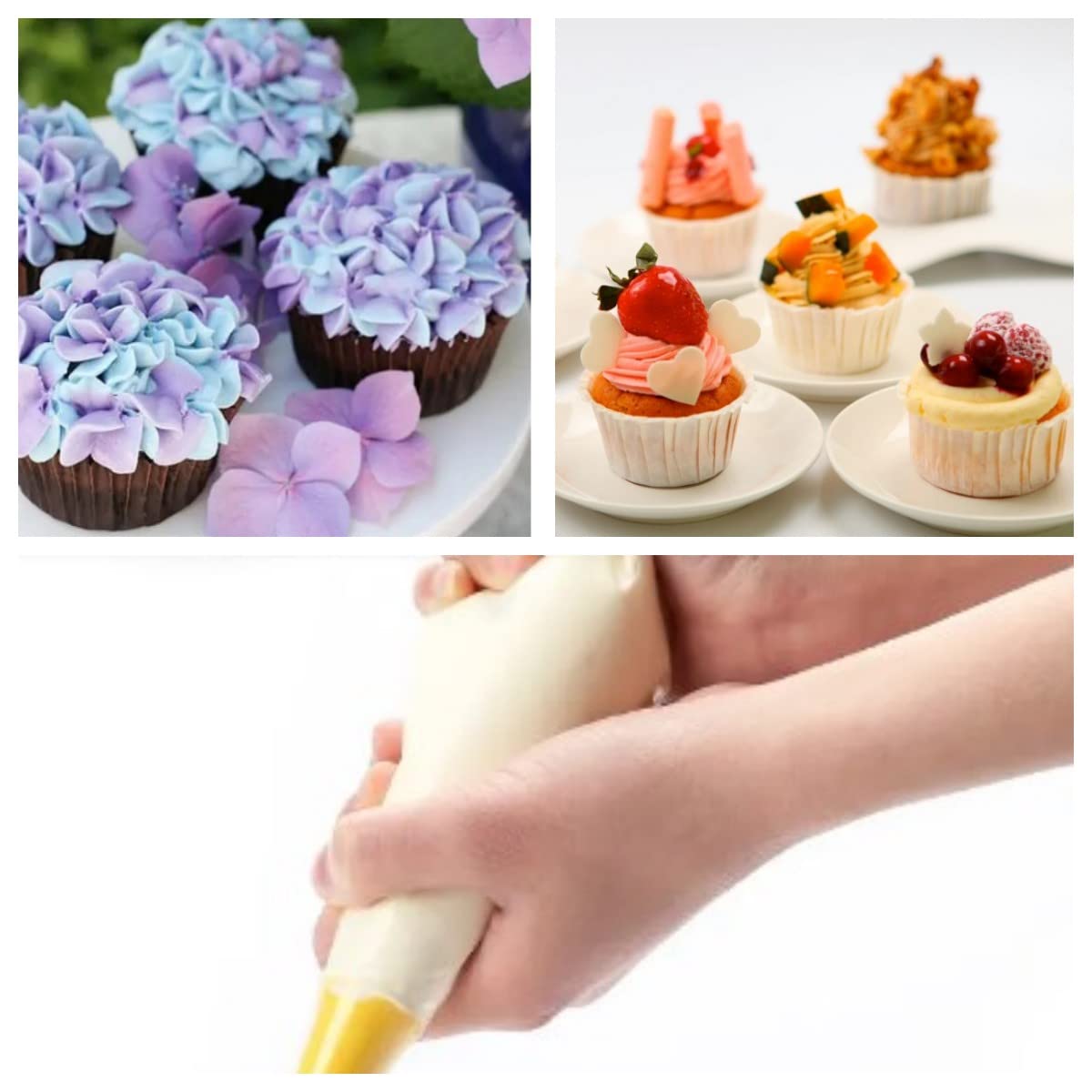 Ambestar clear bags ideal for decorating cakes, cupcakes, and pastries