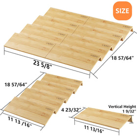 AMBIRD bamboo spice rack with non-slip mat; stays steady during cooking.
