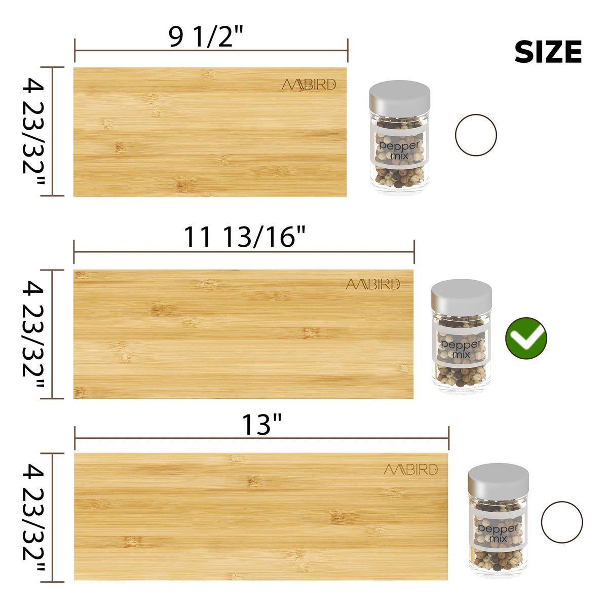 AMBIRD easy-clean spice rack; wipe with damp cloth after use.