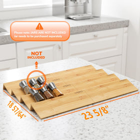 AMBIRD spice organizer in a drawer offers quick access to spices.
