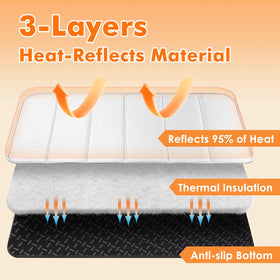 Amerbro mat top layer reflects heat to keep surfaces cooler