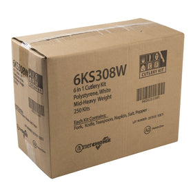 AmerCareRoyal individually wrapped cutlery kit ensures hygienic use anywhere.