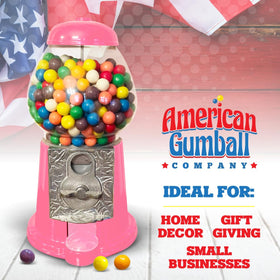American Gumball Company pink metal gumball machine decorative decor in home or office.
