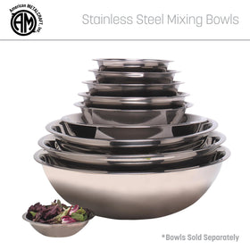 American Metalcraft stylish stainless steel mixing bowl enhances kitchen prep and presentation.