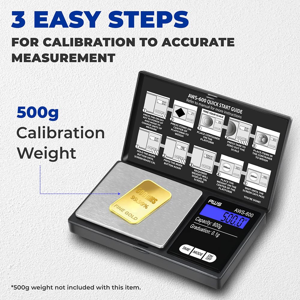 AWS-600 kitchen use; compact scale for spices and ingredient portions.