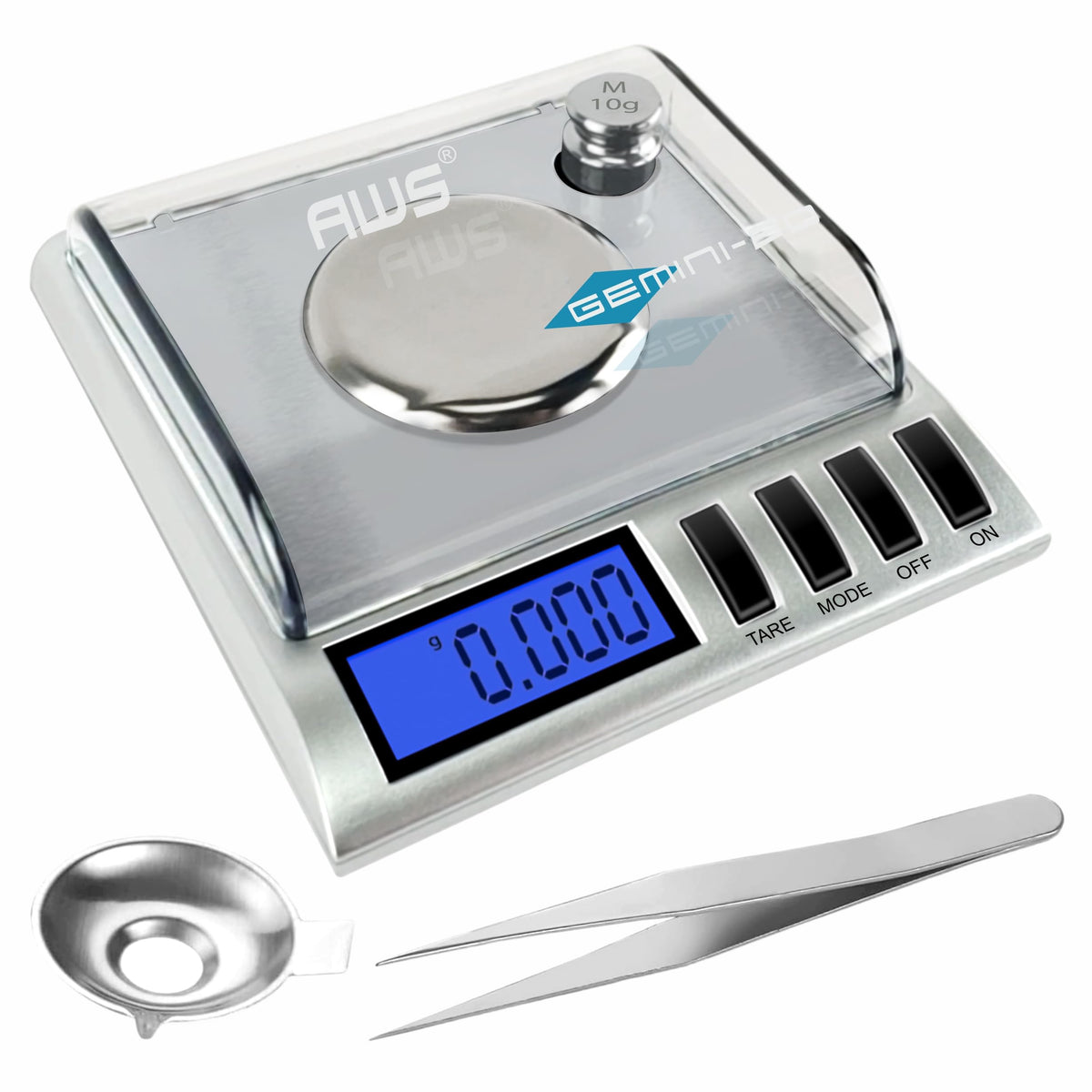 AMERICAN WEIGH SCALES Gemini-20 pocket-scale for precise jewelry measurements