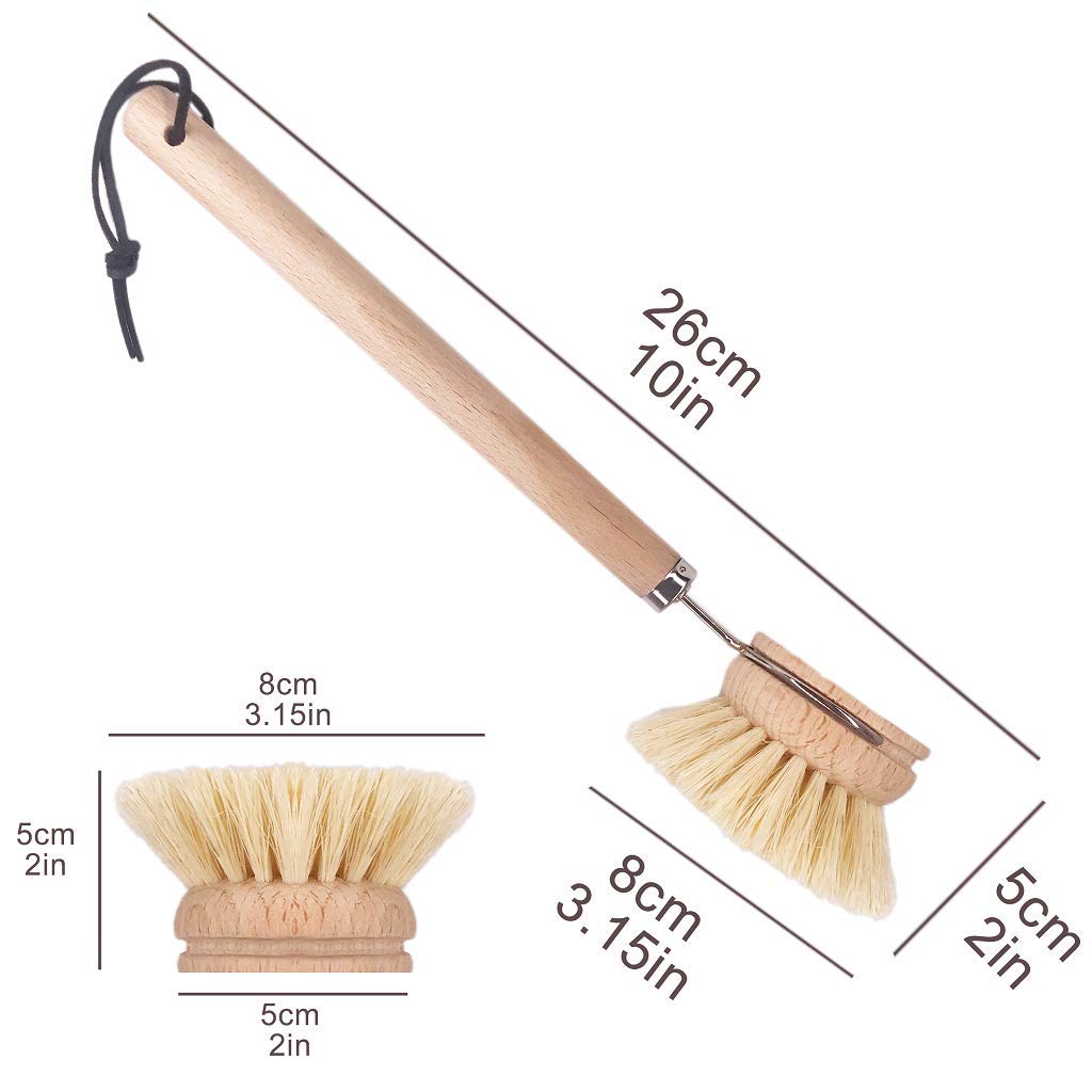 AMERWASH PLUS Tampico bristles provide high-scrub power without scratching delicate glassware.