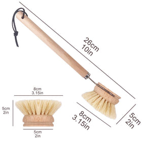 AMERWASH PLUS Tampico bristles provide high-scrub power without scratching delicate glassware.