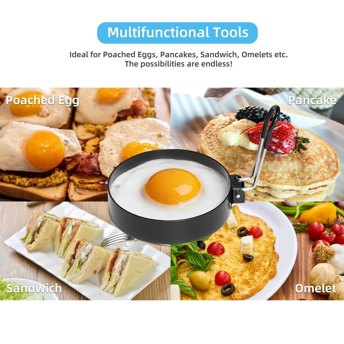 Ameupin egg separator for mess-free cracking and quick yolk separation.