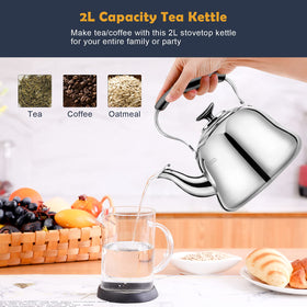 AMFOCUS mirror-finish kettle adds modern style to your countertop