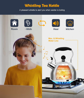 AMFOCUS kettle stainless steel design showcases premium SUS304 material and mirror finish.