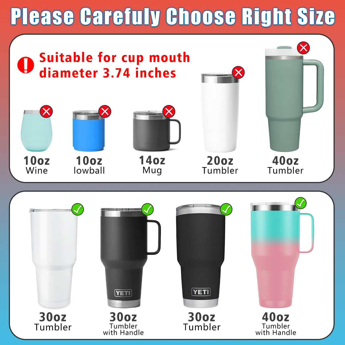 Amgkonp lid for CIVAGO 30oz supports straw use and easy sipping.