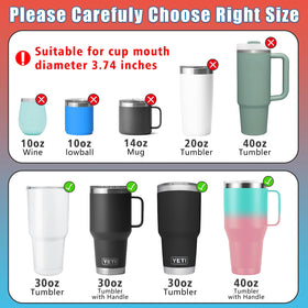 Amgkonp lid for CIVAGO 30oz supports straw use and easy sipping.