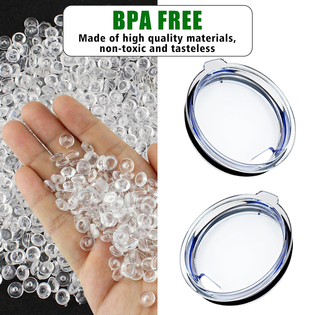 Amgkonp dishwasher-safe lid fits 30oz tumblers for quick cleaning.