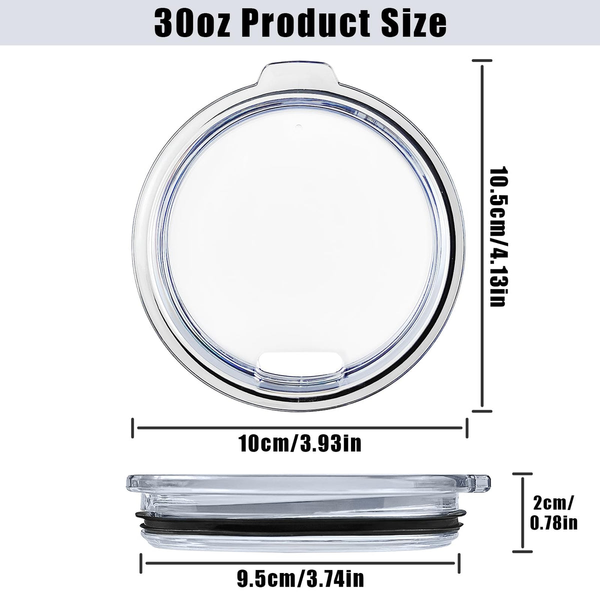 Amgkonp lid for RTIC Old Style 30oz ensures easy cleaning and quick reuse.