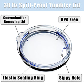 Amgkonp splash-proof 30oz lid reduces spills during commutes.