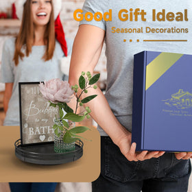 AMH 9-inch oak vanity turntable gift-ready packaging enhances gifting appeal
