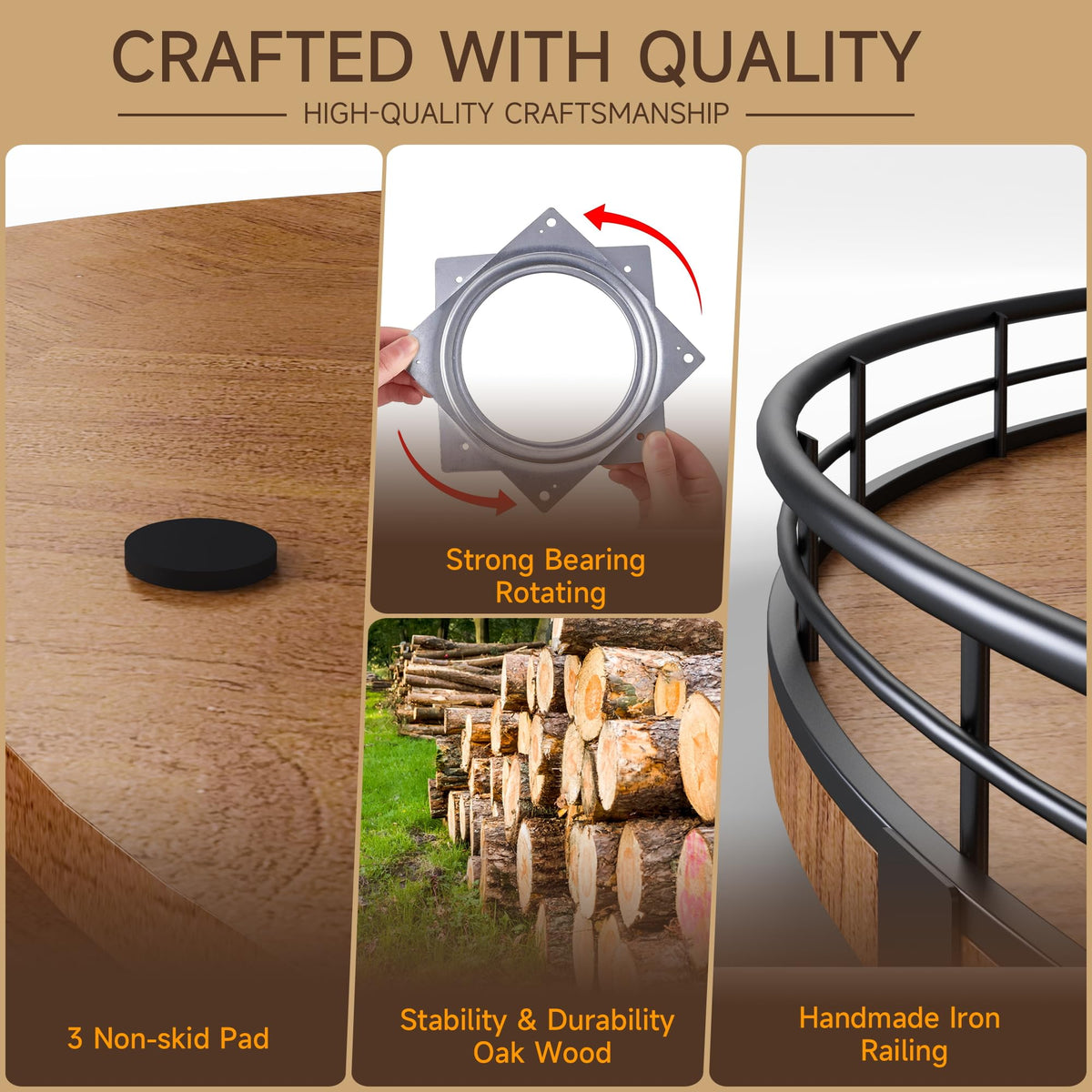AMH cabinet or office use Lazy Susan keeps items organized and accessible