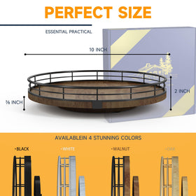 AMH lazy susan on office desk helps supplies stay within reach.