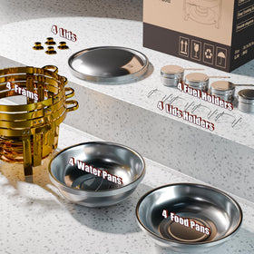 Amhier stackable frame for Amhier chafing dishes saves storage space