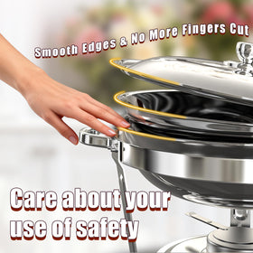 Amhier four-pack chafing dishes ready for versatile events.