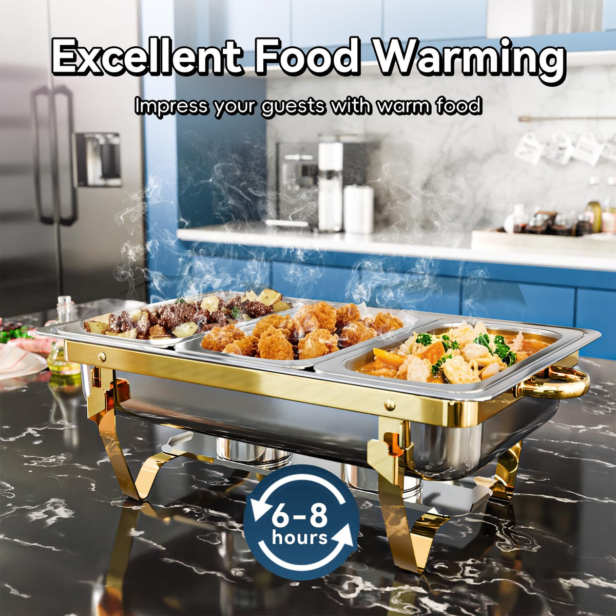 Amhier four-pack chafers ideal for weddings parties and ceremonies