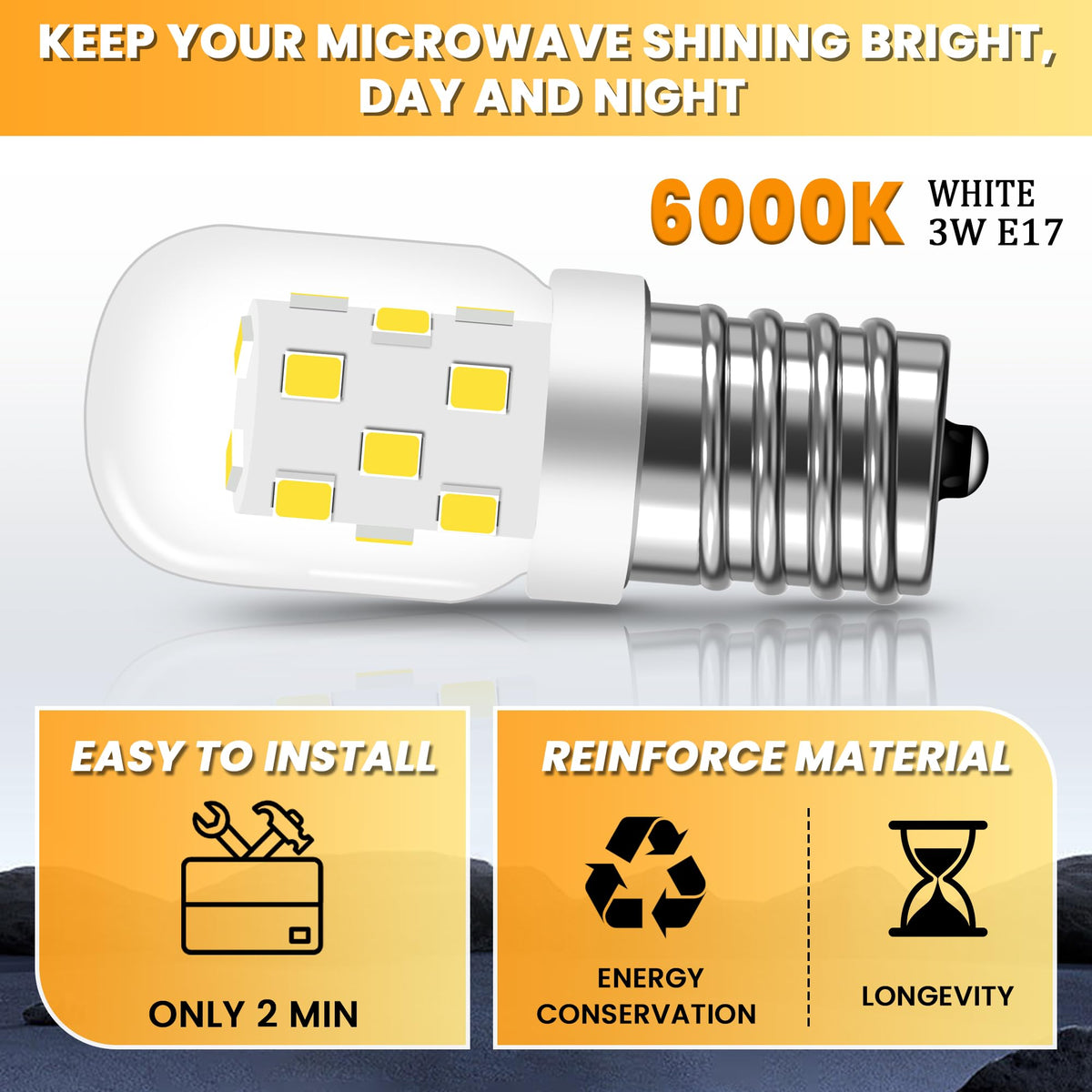 AMI PARTS energy-saving LED bulb for range hood illumination