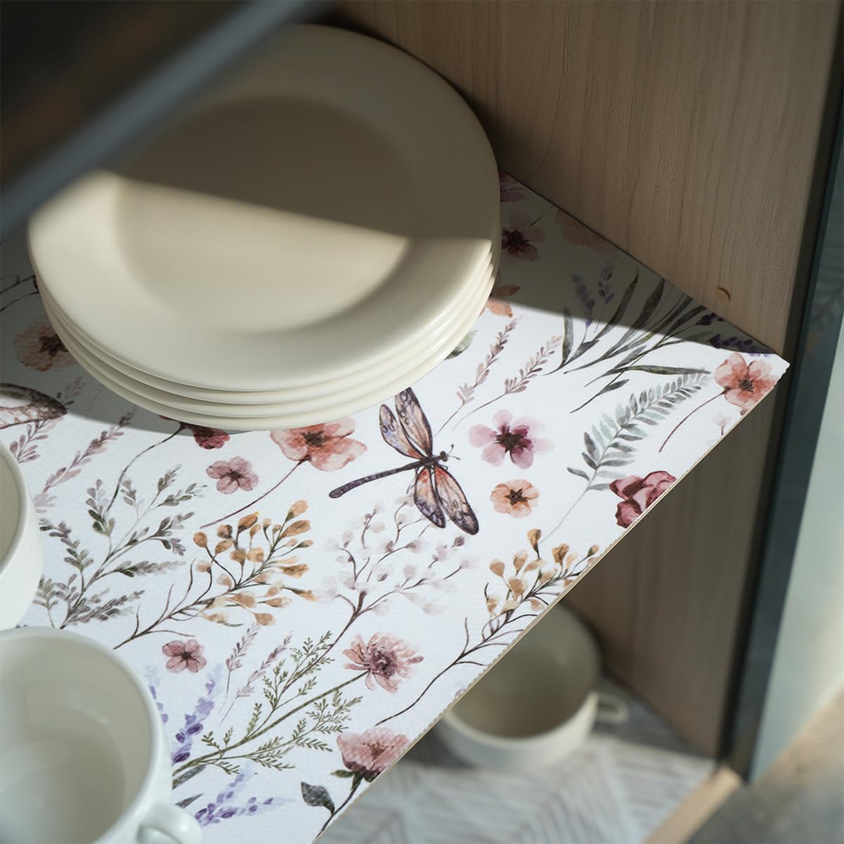 A Amiitay liner demonstrates waterproof, stain resistant surface on cabinet.