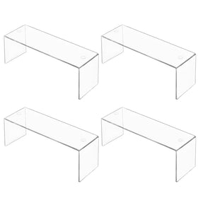 Aminigram 4-pack cabinet organizer shelves neatly displaying spices and dishes.