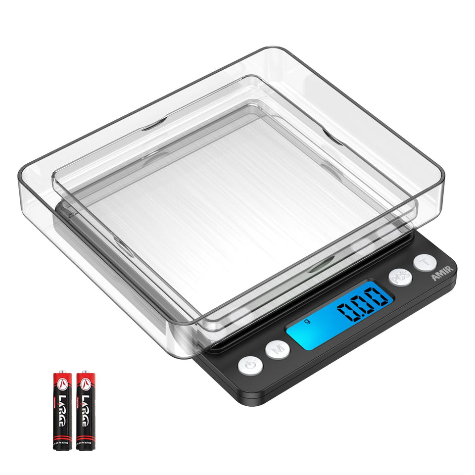AMIR Digital Kitchen Scale with backlit display for easy reading during cooking