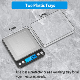 AMIR Digital Kitchen Scale with two trays for protection and measurement