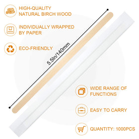 AMKOSKR durable wood stirrers prevent splinters in hot drinks.