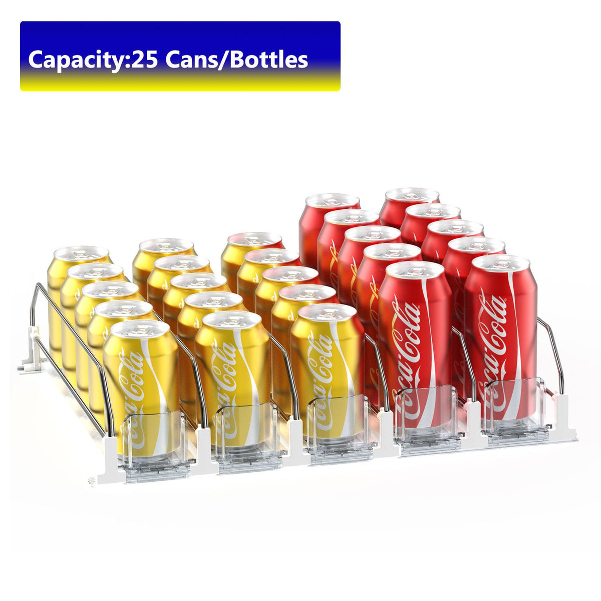 AMLLLC wide capacity holds up to 25 cans or bottles.