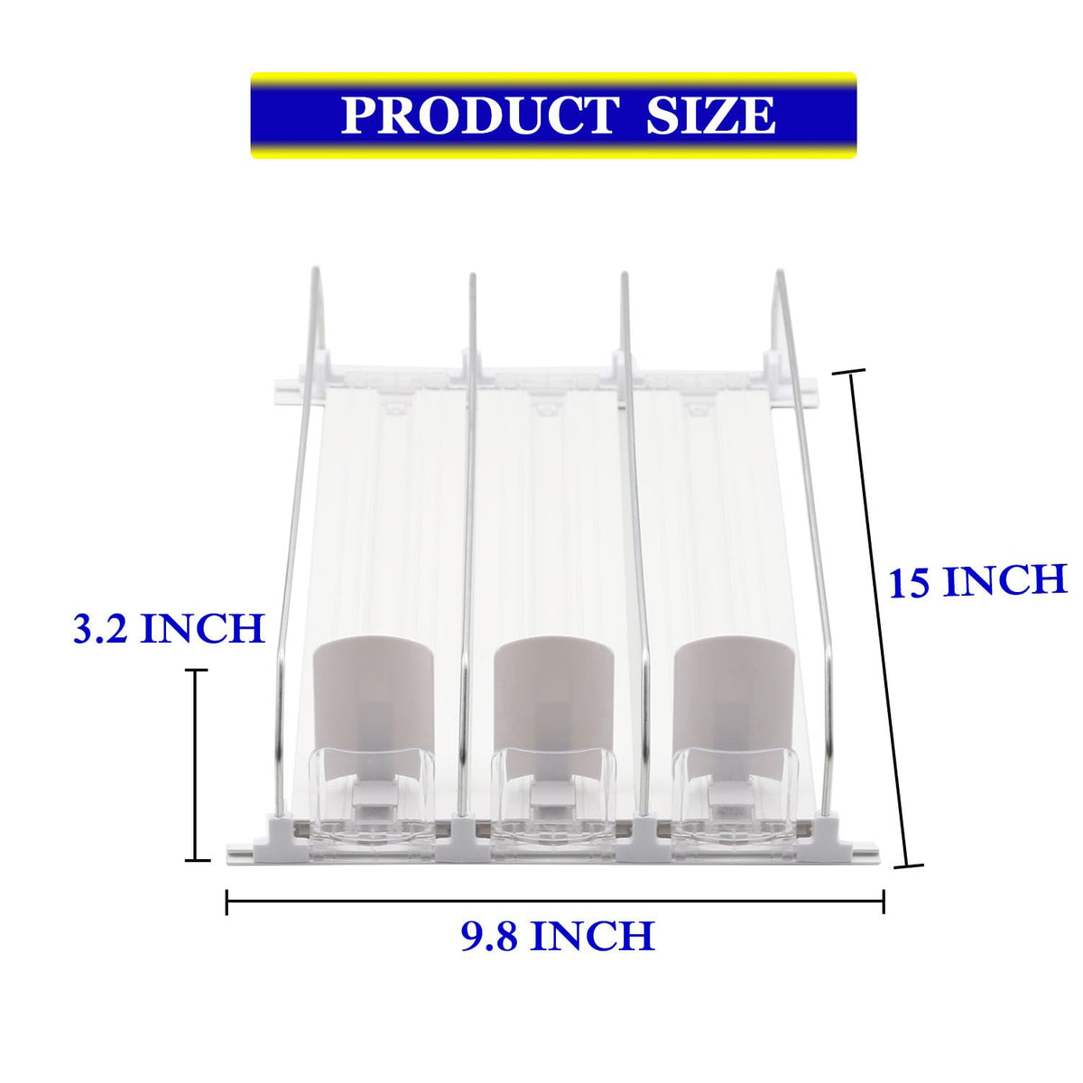 AMLLLC drink organizer self-pushing dispenser keeps beverages at the front for quick access.