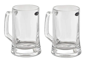 Amlong Crystal beer mug 12oz set of 2, traditional design for casual beer enjoyment.