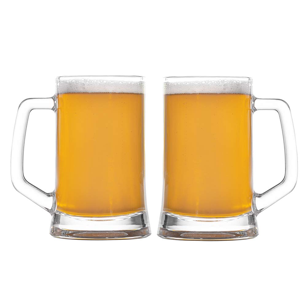 Dishwasher-safe Amlong Crystal beer mug for quick cleanup after gatherings.