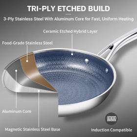 Ammeloo 8-inch frying pan for searing and browning.